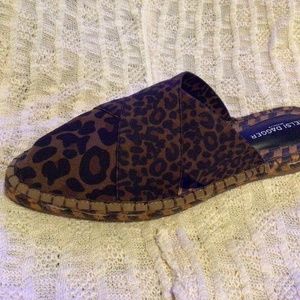Kelsi Dagger Brooklyn Jazz Size 9 Brown Leopard Print Espadrilles Mules  NWOB